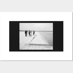 Harvesting Ice Blocks, 1906. Vintage Photo Posters and Art